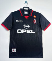 Retro version 97-98 Special Edition AC Milan 3rd Away Black Thailand Soccer Jersey AAA-811