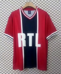 (S-4XL) Retro Version 1975 Paris Away Red&Black Thailand Soccer Jersey AAA-2044