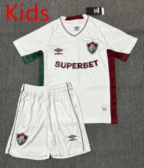 25-26 Fluminense de Feira Away White Kids/Youth Soccer Uniform-4247