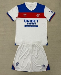 25-26 Rangers Away White&Blue Soccer Uniform-AY