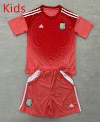 25-26 Aston Villa Orange Kids/Youth Soccer Uniform-AY