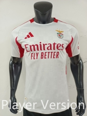 Player Version 25-26 Benfica 2nd Away White Thailand Soccer Jersey AAA-1959