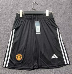 25-26 Manchester United Home Black Thailand Soccer Shorts