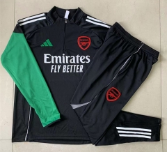 2025-2026 Arsenal Black Thailand Soccer Tracksuit-815