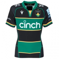 (Pre-sale) 2025 Northampton Saints Home Black&Green Thailand Rugby Shirt