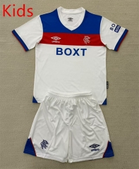 25-26 Rangers Away White&Blue Kids/Youth Soccer Uniform-AY