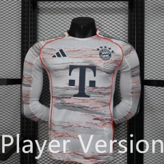 Player Version  2025-2026 Bayern München Away Beige LS Thailand Soccer Jersey AAA-888