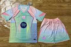 25-26 Barcelona Pink&Green  Soccer Uniform-709