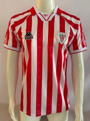 Retro Version 95-97 Athletic Bilbao Home Red&White Stripes Thailand Soccer Jersey AAA-503