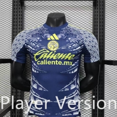 Player Version 2025-2026 Club America Away Blue Thailand Soccer Jersey AAA-888