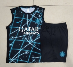 25-26 Inter Milan Black Star Inkjet Vest Thailand Soccer Tracksuit-815