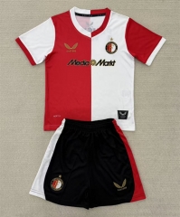 25-26 Feyenoord Rotterdam Home White&Red Soccer Uniform-AY