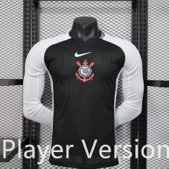 Player Version 25-26 Corinthians Black LS Thailand Soccer Jersey AAA-888