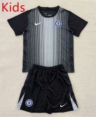25-26 Chelsea Goalkeeper Black  Kid/Youth Soccer Uniform-AY