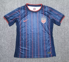 (S-3XL) 25-26 USA Away Blue Thailand Soccer Jersey AAA-4442