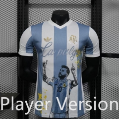 Player Special Version Argentina Blue&White Thailand Soccer Jersey AAA-888