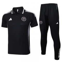 25-26  Inter Miami CF Black Thailand Polo Uniform-815