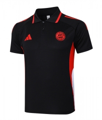 25-26 Bayern München Dark Black Thailand Polo-815