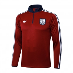 2025-2026 Arsenal Dark Red Thailand Soccer Tracksuit-815