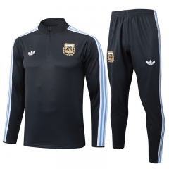 2025-2026 Argentina Dark Grey Thailand Soccer Tracksuit -815
