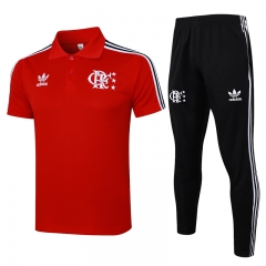 Retro Version 25-26 Flamengo Red Thailand Polo Uniform-815