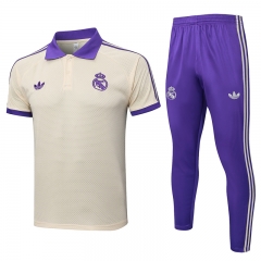 2025-2026 Retro Version Real Madrid Apricot Thailand Polo Uniform-815