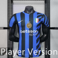 Player Version 25-26 Champions League Edition  Inter Milan Home Blue&Black Thailand Soccer Jersey AAA-888