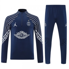 25-26 Paris SG Royal Blue Thailand Soccer Tracksuit -4627