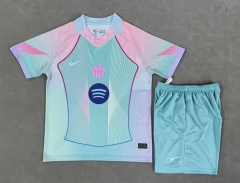 25-26 Special Version Barcelona Light Blue Soccer Uniform-718