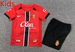 2025-2026 RCD Mallorca Home Red Kids/Youth Soccer Uniform-7809