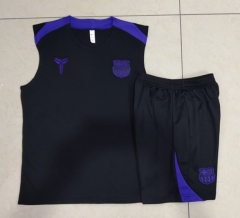 2025-26 Barcelona Black Thailand vest Soccer Tracksuit-815