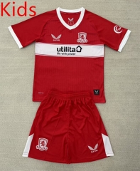 25-26 Middlesbrough Home Red&White Kids/Youth Soccer Uniform-AY
