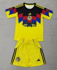 2025-26 Club America Home Yellow Soccer Uniform-AY