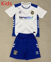 2025-2026 CD Tenerife Home White Kids/Youth Soccer Uniform-AY