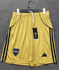 25-26 Boca Juniors Away Yellow Thailand Soccer Shorts-718