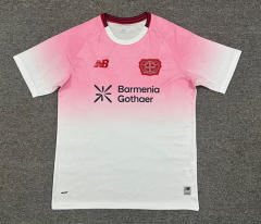 (S-4XL) 25-26 Bayer 04 Leverkusen Away White&Pink Thailand Soccer Jersey AAA-512