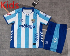 25-26 Málaga CF Home Blue&White Kids/Youth Soccer Uniform-9484