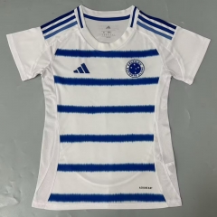 2025-26 Cruzeiro EC Away White Women Thailand Soccer Jersey AAA-908