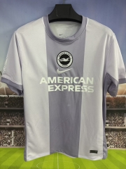 (S-4XL) 25-26 Brighton & Hove Away Light Grey Thailand Soccer Jersey AAA-2044