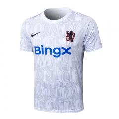 25-26 Chelsea White Inkjet Thailand Short-sleeve Soccer Tracksuit-815