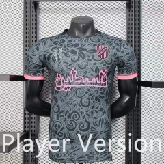 Player Version 2025-2026 Palestine Black Thailand Soccer Jersey AAA-888