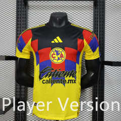 Player Version 2025-2026 Club America Home Yellow Thailand Soccer Jersey AAA-888