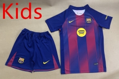 25-26 Barcelona Home Red&Blue Kids/Youth Soccer Uniform-6486