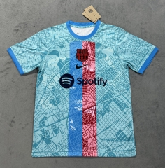 (S-4XL) 25-26 Special Edition Barcelona Lake Blue Thailand Soccer Jersey AAA-4506