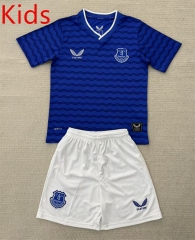 2025-2026 Everton Home Blue Kids/Youth Soccer Uniform-AY