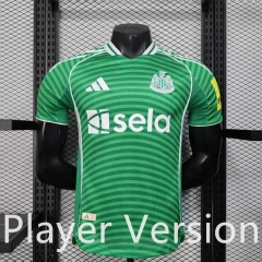 Player Version 25-26 Newcastle United Away Green Thailand Soccer Jersey AAA-888