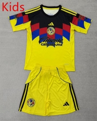 2025-2026 Club America Home Yellow Kids/Youth Soccer Uniform-AY