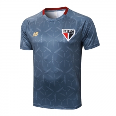 25-26 Sao Paulo Futebol Clube Grey Inkjet Short-sleeve Thailand Soccer Tracksuit -815