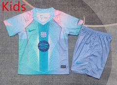25-26 Special Edition Barcelona Blue Kids/Youth Soccer Uniform-9484
