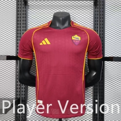 Player Version 25-26 Roma Home Red Thailand Soccer Jersey AAA-888